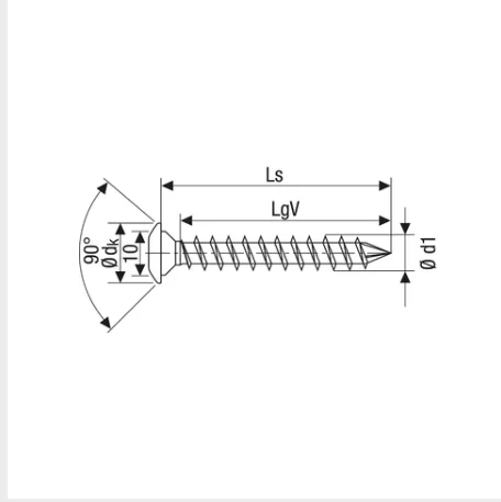 Pergola Ayağı Vidası, Tam Dişli, Merkezleme Başlı, T-STAR plus, KESİCİ UÇlu